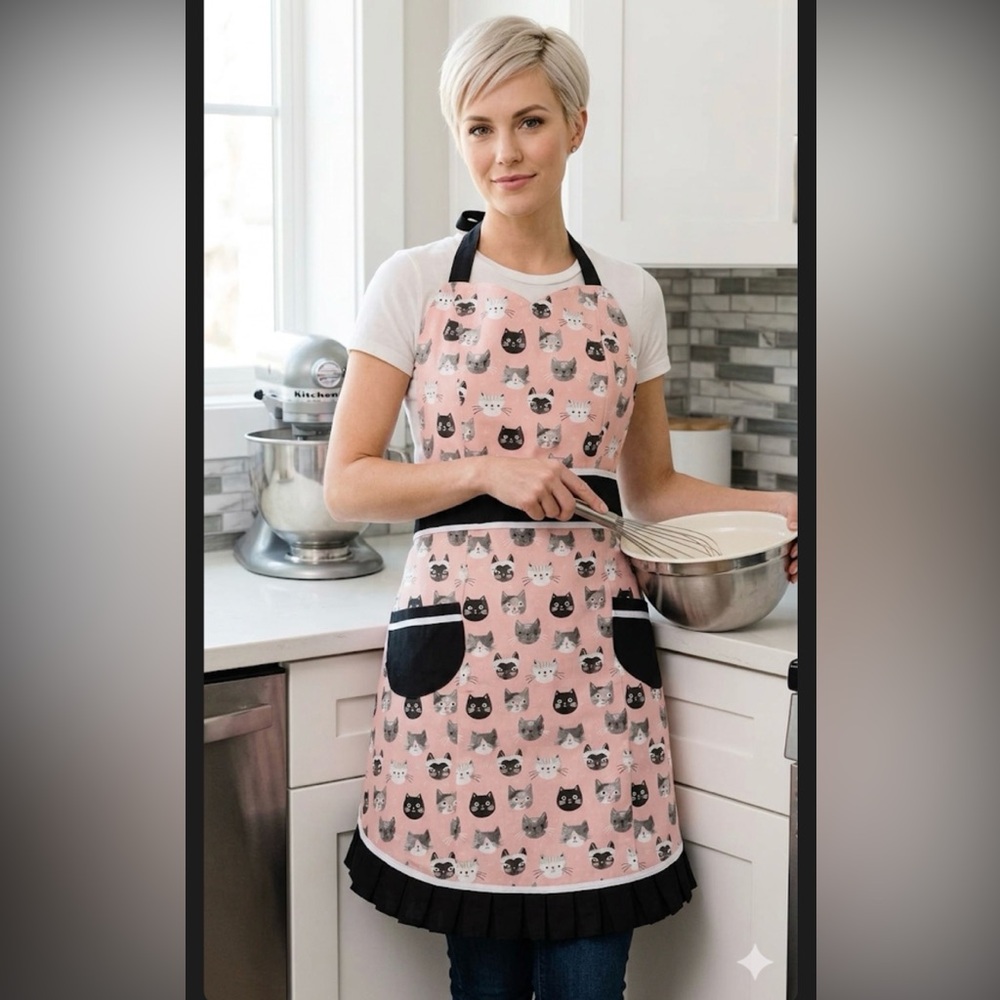 Betty Apron Cats Meow - Picture 2 of 4